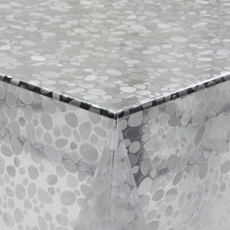 Home Direct Rectangular Oilcloth Clear PVC Wipe Clean Tablecloth 140cm