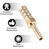 X AUTOHAUX 2 Pcs 8mm-4mm Straight Shaped Hose Barb Brass