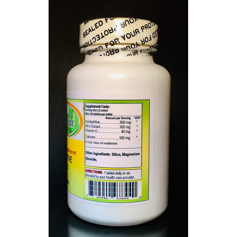 Digestive Aid, Acidophilus, Made in USA - 60 Tablets