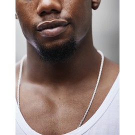 Waitsoul 925 Sterling Silver Rope Chain Lobster Clasp 2.5mm Silver Chain for Men Women Silver Necklace Chain 16-30 Inches(16)