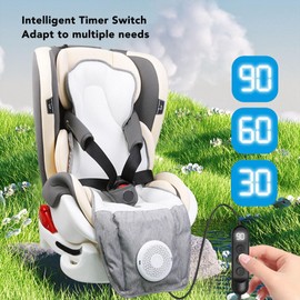 Gel Car Seat Cooler Pad Summer Breathable Ice Stroller Cooler Mat Baby Cooling Pad for Stroller, Baby Dining Chair (Grey)