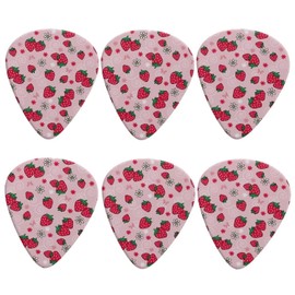 Jeiento - Púas de guitarra de fresa rosa, regalo único para guitarra acústica, bajo y guitarra eléctrica mediana (0,96 mm)