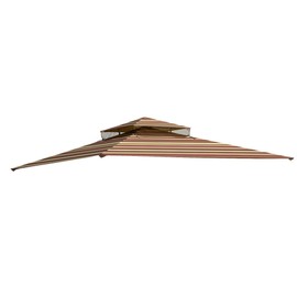 Garden Winds Replacement Canopy for The Bamboo Look Grove Gazebo - Standard 350 - Stripe Canyon