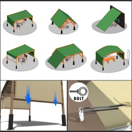 Royal Shade 10' x 12' White Pergola Sun Shade Canopy Replacement Cover UPF50, Commercial Grade 260 GSM Cloth for Outdoor Patio, Garden, Deck, Backyard (We Make Custom Size)