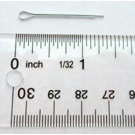 Unbranded Cotter Split Pin ~ 1/16 inch x 1 inch ~ Extra Long ~ Zinc Plated ~ 4 Pack