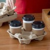 Porta Vasos De Cafe Biodegradable 4 Cavidades -75 Piezas-