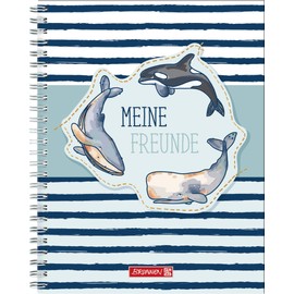 BRUNNEN Freundebuch Happy Ocean - Meine Freunde - mit Stickern Fans of Earth