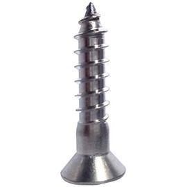 #10 x 1" Flat Head Wood Screws, Phillips Drive, Type 316 Marine Grade Stainless Steel, Partial Thread, Bright Finish, Quantity 50 by Fastenere