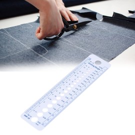 Haofy Plastic Knitting Needle Ruler Gauge, Inch cm Ruler Gauge Ruler Sewing Tools US UK Canada Sizes 2-10 mm