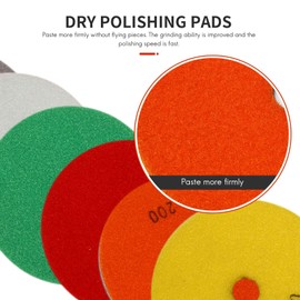 9Pcs/Set 5 Inch Diamond Polishing Pad Set Marble Concrete Stone Tile Wet Dry for Concrete Marble Stone Tiles