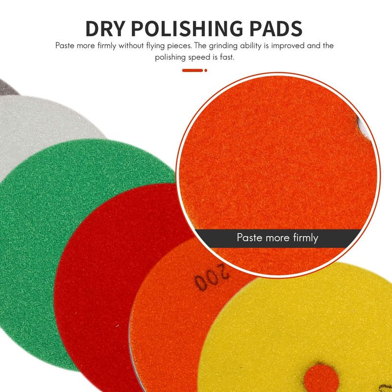 9Pcs/Set 5 Inch Diamond Polishing Pad Set Marble Concrete Stone