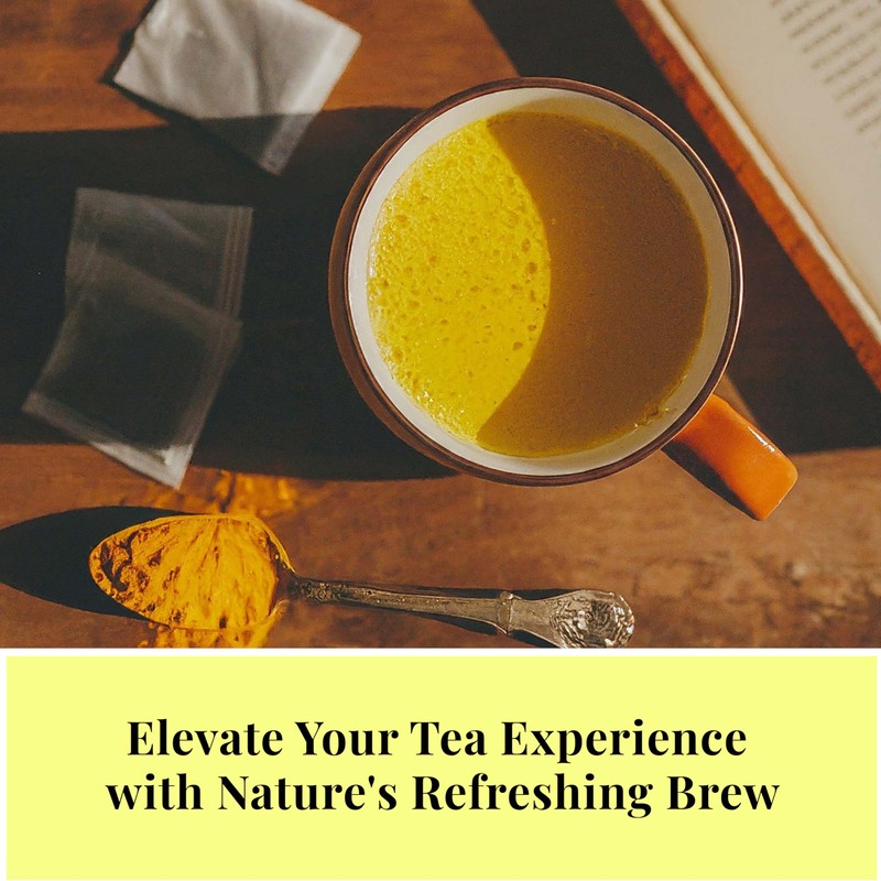 Akshit 75 Turmeric Tea Bags, Natural Tumeric Tea with Black