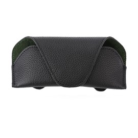 Adunsiaoto Magnetic Visor Sunglasses Holder, Multifunctional Sun Visor Leather Glasses Organiser, Car Sun Visor Leather Sunglasses Case Holder Clip (Black)