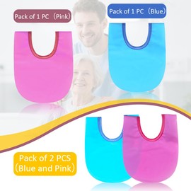 EHUCONELDEX Tracheostomy Shower Cover Neck Stoma Protector for Tracheostomy,Laryngectomy Waterproof Shower Shield Neck Stoma Guard-Adjustable (Blue & Red, 2 PCS)