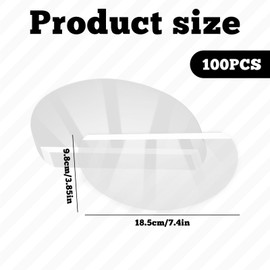 Miiqxx 100PCS Clear Face Visors,Plastic Face Shield,Transparent Eye Shield After Cataract Surgery,Shower Face Eye Protector for Microblading, Eyes Cataract Surgery Face Visors