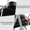 WiberWi 5 Step Ladder with Handrails Folding Step Stool with