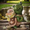 Maikall Rish Solar Garden Turtle Statue with LED Light Decorative