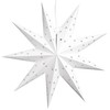 9 Pointed White Paper Star Lantern with 12 Foot Power