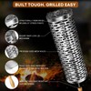 Rolling Grill Basket for Outdoor Grill, BBQ Cage for Vegetable/Veggies