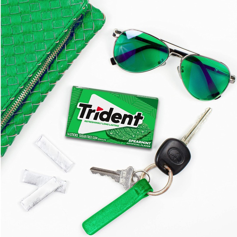Trident Sugar-Free Chewing Gum Variety Pack Candy, Spearmint, Perfect Peppermint