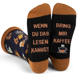 Piroo Funny Gifts for Men Birthday Socks Men's Birthday Gift Man Grandpa Dad Funny Socks with Saying Funny Father's Day Men's Day Small Items, coffee