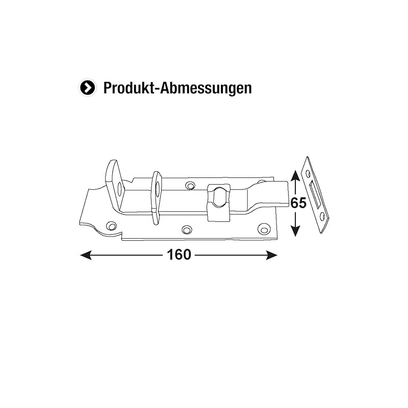 Connex DYB2206011 60 x 160 mm Blue Zinc Plated Lock