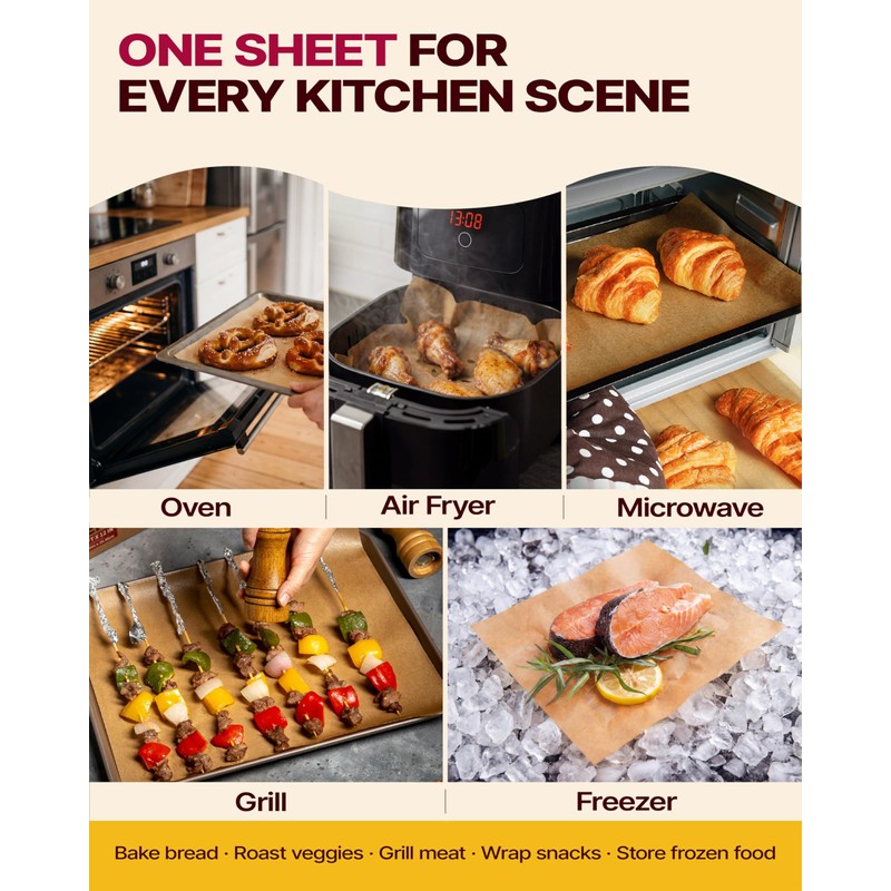 Katbite Parchment Paper Sheets Pop-Up 200 PCS, 12x16 Inches Precut
