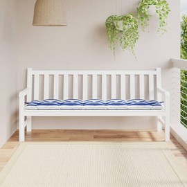 Patio Decor Garden Bench Cushion Blue&White Stripe 70.9"x19.7"x2.8" Oxford Fabric,Comfortable Outdoor Bench Cushion: WaterResistant and Breathable for Garden and Patio Cushions for Patio Furniture