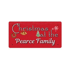 McMug - Christmas at the Pearce Family - Metal Sign, Decorative Sign, 200mm x 100mm