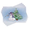 Ambesonne Christmas Place Mats Set of 4, Snowman in The