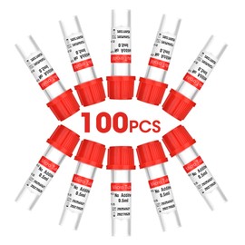 Meterbox Micro Blood Collection Tubes 0.5ml Plain Lab Collecting Tube for Lab Test Tubes Pet Animals Veterinary 100 Pcs Wrap Packaging