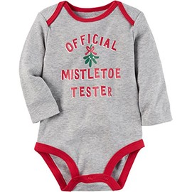 Carter's Baby Mistletoe Tester Collectible Bodysuit 18 Months Gray