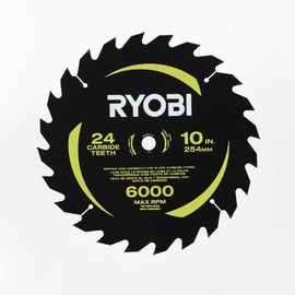RYOBI 10 in. 24 Carbide Teeth Thin Kerf Miter Saw Blade Genuine