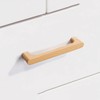 SYZOW Pack of 6 Cabinet Handles, Wooden Handles, Hole Spacing