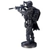 YTC 12.5 Inch Black Navy Seals Figurine Standing with Rifle