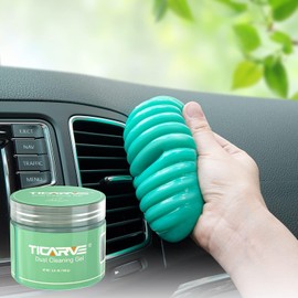 TICARVE - Gel de limpieza para detalles de automóviles, masilla de limpieza de automóviles, herramientas de detalles de gel para limpieza de interiores de automóviles, limpiador de ventilación de automóviles, limpiador de automóviles, color verde