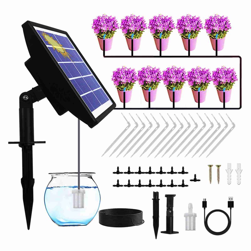 Solar Automatic Watering System IP67 Water Resistant Solar Automatic Drip