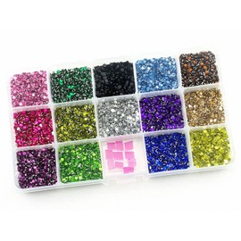 Summer-Ray 3mm Assorted Color Rhinestones in Storage Box (Color Collection #1)