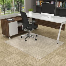 Amyracel Large Office Chair Mat for Low Pile Carpet - 35" x 55" Clear Carpet Chair Mat for Home & Offices, Easy Glide Plastic Floor Mat for Office Chair On Carpet