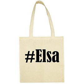 Reifen-Markt Social Network #Elsa Hashtag Shopping Bag School Bag Gym Bag 38 x 42 cm in Black White Pink Blue Grey Yellow Red Green Beige, beige