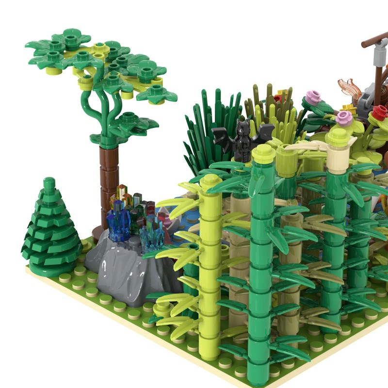 LANMANUO Garden Plants Building Bricks Set, 480PCS Flowers Bushes Trees