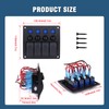 GGTA 4 Gang Marine Switch Panel Waterproof,Boat Rocker Switch Panel