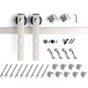 EaseLife 12 FT Brushed Nickel Sliding Barn Door Hardware Track