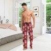 Christmas Pajama Pants for Men Red Christmas Plaid Snowman Pajama