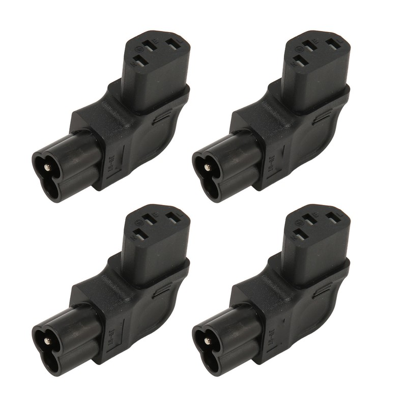 IEC320 C6 to C13 Power Adapter 90 Degree 2.5A‑10A 250V
