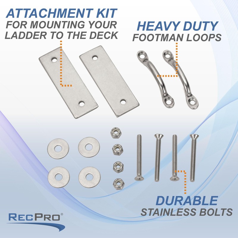RecPro Marine LHW-LAK BOAT DOCK LADDER HARDWARE ATTACHMENT KIT FOR