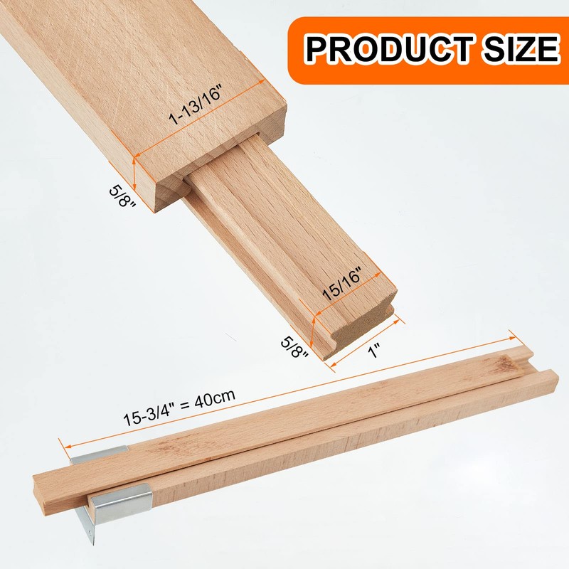 Maitys 8 Pcs Wood Drawer Slides Bottom Mount Classic 16