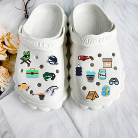 Unny Croc Charms - 30PCS Fishing Shoe Decoration, Gifts for Boys & Girls