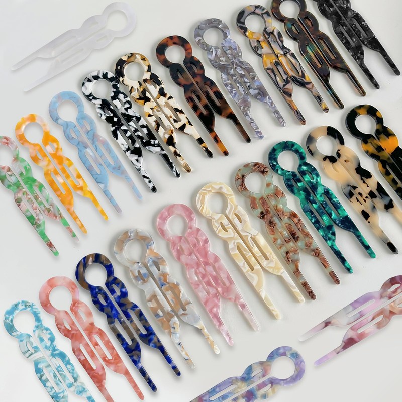 4PCS U-Shaped French Hair Pins for Women - Acetate Hair