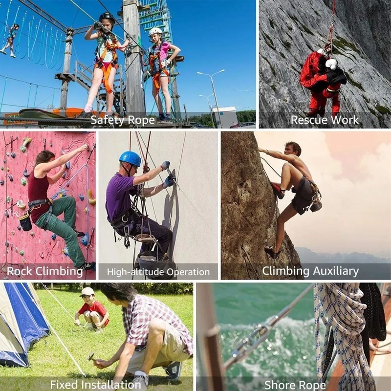 12mm 10m 33ft Outdoor Climbing Rope Safety Climbing Rope for